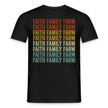 Faith Family Farm Farmer Family Farm - Männer T-Shirt - Schwarz - Vorne - AI Model Male 178 light (178cm)