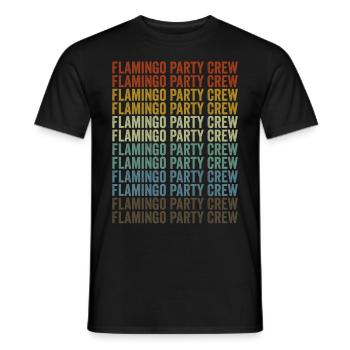 Flamingo Party Crew Flamingo Party - T-shirt homme - noir - Devant - AI Model Male 178 light (178cm)