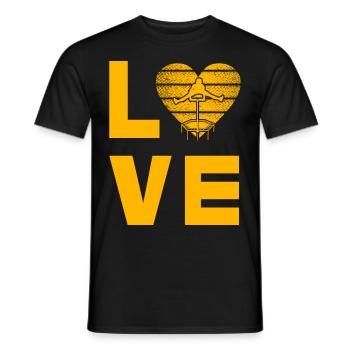 Trampolin-Liebe - Männer T-Shirt - Schwarz - Vorne - AI Model Male 178 light (178cm)
