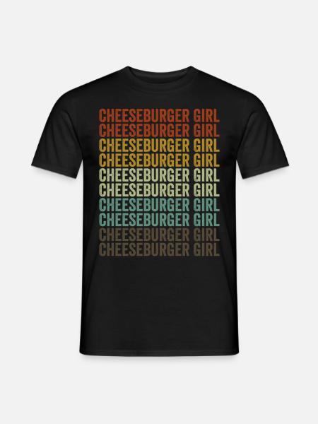 Cheeseburger Girl Cheeseburger Lover - Men's T-Shirt - black