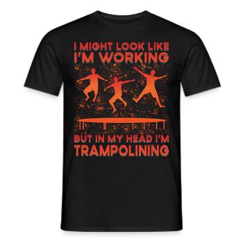 Trampolin - Männer T-Shirt - Schwarz - Vorne - AI Model Male 178 light (178cm)
