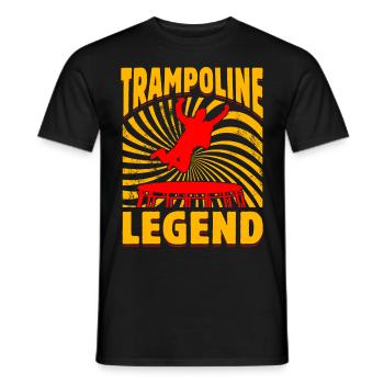Trampolin-Legende - Männer T-Shirt - Schwarz - Vorne - AI Model Male 178 light (178cm)