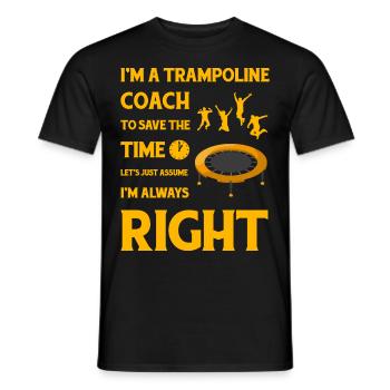 Trampolin-Trainer - Männer T-Shirt - Schwarz - Vorne - AI Model Male 178 light (178cm)