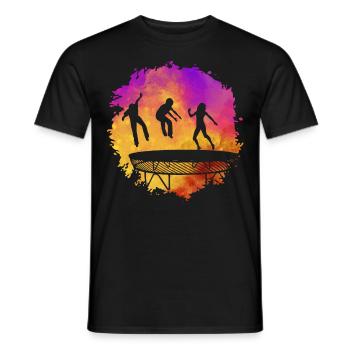 Trampolin - Männer T-Shirt - Schwarz - Vorne - AI Model Male 178 light (178cm)