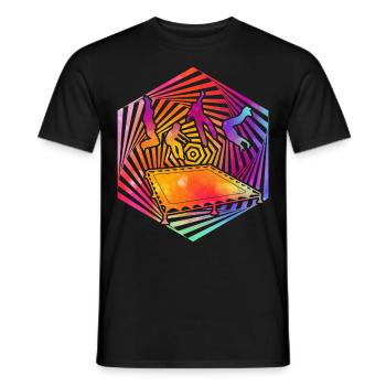 Trampolin - Männer T-Shirt - Schwarz - Vorne - AI Model Male 178 light (178cm)