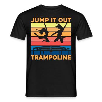 Herausspringen Trampolin - Männer T-Shirt - Schwarz - Vorne - AI Model Male 178 light (178cm)