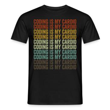 Coding is a matter close to my heart Coding Softw - Men's T-Shirt - black - Front - AI Model Male 178 light (178cm)