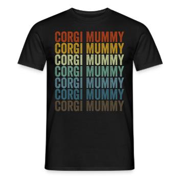 Corgi Mummy Corgi Mummy Halloween Dog Lovers - T-shirt homme - noir - Devant - AI Model Male 178 light (178cm)