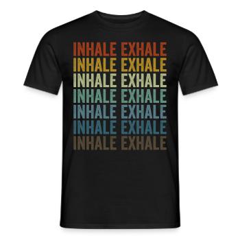 Yoga Méditation Inspirez Exhale - T-shirt homme - noir - Devant - AI Model Male 178 light (178cm)