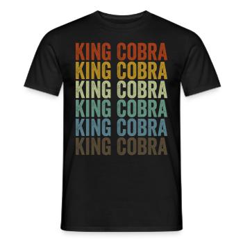 King Cobra Vintage Serpent - T-shirt homme - noir - Devant - AI Model Male 178 light (178cm)
