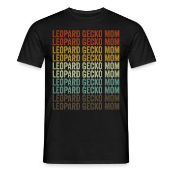 Leopard Gecko Mama Leopard Gecko Lizard Mama Repti - Men's T-Shirt - black - Front - AI Model Male 178 light (178cm)