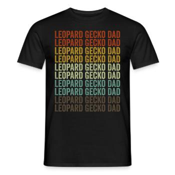 Leopard Gecko Dad Leopard Gecko Dad Reptil Gecko E - Männer T-Shirt - Schwarz - Vorne - AI Model Male 178 light (178cm)