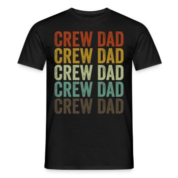 Crew Papa Crew Papa Rowing Papa - Men's T-Shirt - black - Front - AI Model Male 178 light (178cm)