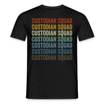 Caretaker Squad School Caretaker Squad Most - Men's T-Shirt - black - Front - AI Model Male 178 light (178cm)