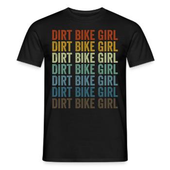 Dirt Bike Girl Bike Girl Dirt Biker Us Flag Bandan - Men's T-Shirt - black - Front - AI Model Male 178 light (178cm)
