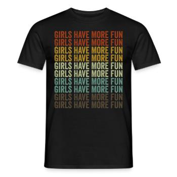 Mädchen haben mehr Spaß Lustige Smores Camping Mäd - Männer T-Shirt - Schwarz - Vorne - AI Model Male 178 light (178cm)