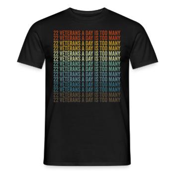 22 anciens combattants par jour, c’est trop Journée des anciens combattants - T-shirt homme - noir - Devant - AI Model Male 178 light (178cm)