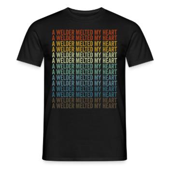 Ein Schweißer brachte mein Herz zum Schmelzen Schw - Männer T-Shirt - Schwarz - Vorne - AI Model Male 178 light (178cm)
