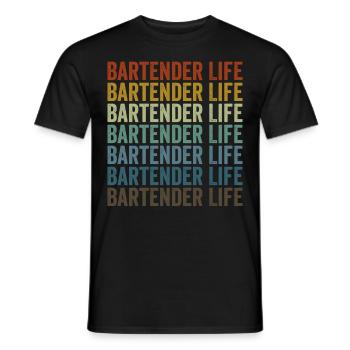 Barkeeper Leben Barkeeper Bartending - Männer T-Shirt - Schwarz - Vorne - AI Model Male 178 light (178cm)