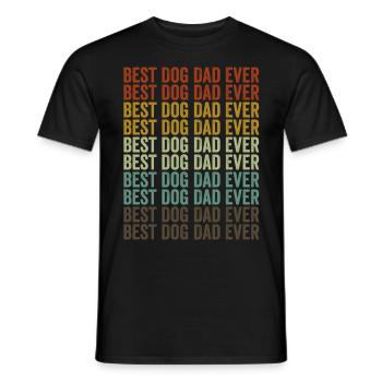 Bester Hundepapa aller Zeiten Siberian Husky Hund - Männer T-Shirt - Schwarz - Vorne - AI Model Male 178 light (178cm)
