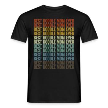 Beste Doodle-Mama aller Zeiten Golden Doodle Hunde - Männer T-Shirt - Schwarz - Vorne - AI Model Male 178 light (178cm)