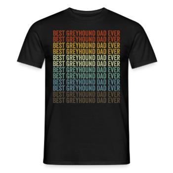 Bester Windhund-Vater aller Zeiten Windhund-Hundel - Männer T-Shirt - Schwarz - Vorne - AI Model Male 178 light (178cm)