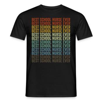 Beste Schulkrankenschwester aller Zeiten Schulkran - Männer T-Shirt - Schwarz - Vorne - AI Model Male 178 light (178cm)