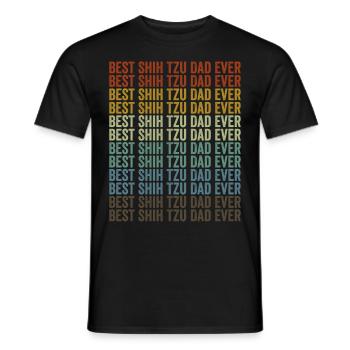 Best Shih Tzu Dad Ever Shih Tzu Hundeli - Men's T-Shirt - black - Front - AI Model Male 178 light (178cm)