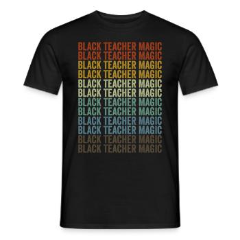 Professeur Noir Magique Mélanine Peau brune - T-shirt homme - noir - Devant - AI Model Male 178 light (178cm)