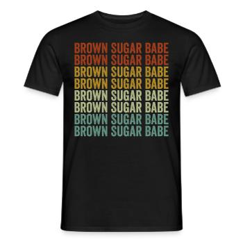 Brown Sugar Babe Melanin Brown Skin Peau noire - T-shirt homme - noir - Devant - AI Model Male 178 light (178cm)