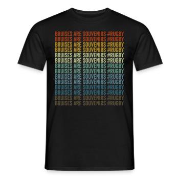 Les ecchymoses sont des souvenirs #Rugby joueurs de rugby - T-shirt homme - noir - Devant - AI Model Male 178 light (178cm)