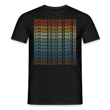 Capybara m’appelle Je dois y aller Capybara - T-shirt homme - noir - Devant - AI Model Male 178 light (178cm)
