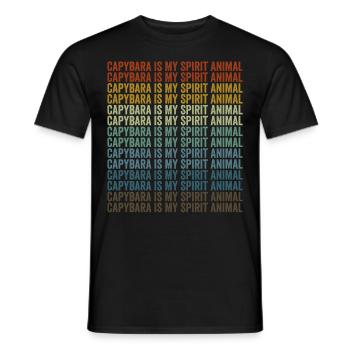 Capybara est mon animal spirituel Capybara - T-shirt homme - noir - Devant - AI Model Male 178 light (178cm)