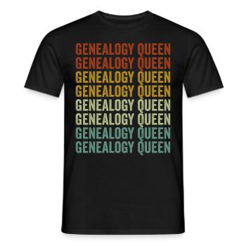 Genealogie Königin Genealogie Genealogin Königin - Männer T-Shirt - Schwarz - Vorne - AI Model Male 178 light (178cm)