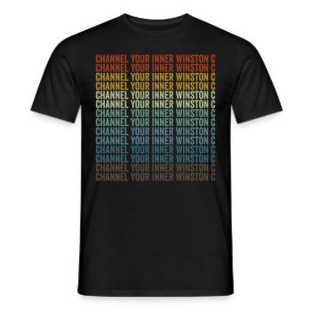 Channel your inner Winston C Winston C - Men's T-Shirt - black - Front - AI Model Male 178 light (178cm)