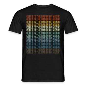 Cello ist der Speck der Musik Cellospieler Speck - Männer T-Shirt - Schwarz - Vorne - AI Model Male 178 light (178cm)