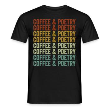 Café & Poésie Poète Poète Café - T-shirt homme - noir - Devant - AI Model Male 178 light (178cm)