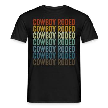 Cowboy Rodeo Rodeo Western Country Bull Rider - Männer T-Shirt - Schwarz - Vorne - AI Model Male 178 light (178cm)