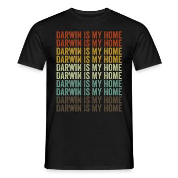 Darwin ist meine Heimat Charles Darwin Evolution A - Männer T-Shirt - Schwarz - Vorne - AI Model Male 178 light (178cm)