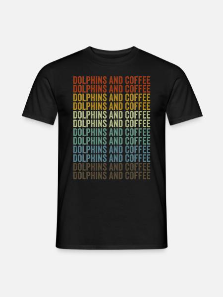 Dolphins and coffee Dolphin coffee - Men's T-Shirt - black
