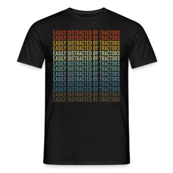 Facilement distrait par les tracteurs Tracteur Farm Truc - T-shirt homme - noir - Devant - AI Model Male 178 light (178cm)
