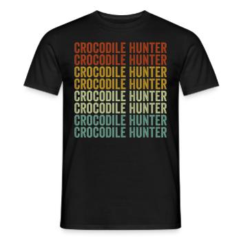 Crocodile hunters Crocodile hunters - Men's T-Shirt - black - Front - AI Model Male 178 light (178cm)