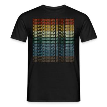 Cryptocurrency is the future Bitcoin - Men's T-Shirt - black - Front - AI Model Male 178 light (178cm)