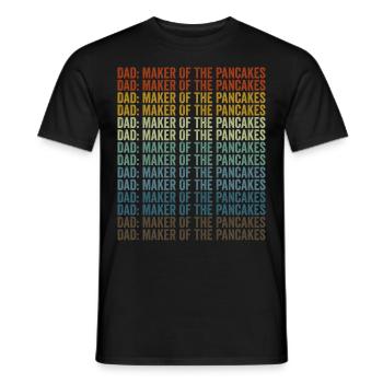 Papa: Hersteller der Pfannkuchen Pfannkuchen Papa - Männer T-Shirt - Schwarz - Vorne - AI Model Male 178 light (178cm)