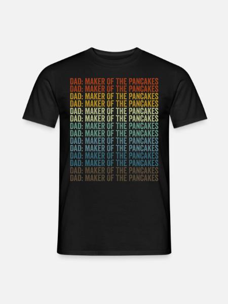 Papa: fabrikant van pannenkoeken pannenkoeken papa - Heren T-shirt - zwart