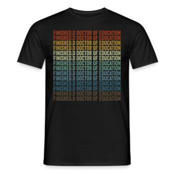 Docteur en éducation complété - T-shirt homme - noir - Devant - AI Model Male 178 light (178cm)