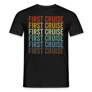First Cruise Cruise Holiday Cruise Kreu - Men's T-Shirt - black - Front - AI Model Male 178 light (178cm)