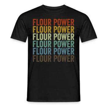 Mehl Power Backen Chef Bäcker - Männer T-Shirt - Schwarz - Vorne - AI Model Male 178 light (178cm)