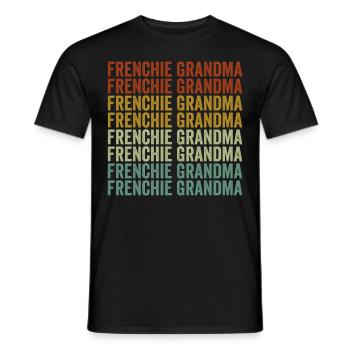 Frenchie Grand-mère Bulldog Lovers Français Bull - T-shirt homme - noir - Devant - AI Model Male 178 light (178cm)