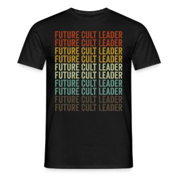 Future cult leader Cult leader - Men's T-Shirt - black - Front - AI Model Male 178 light (178cm)